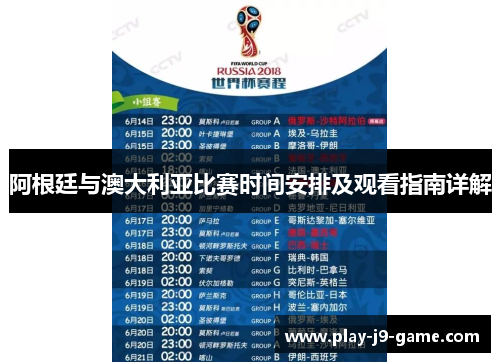 阿根廷与澳大利亚比赛时间安排及观看指南详解 阿根廷与澳大利亚比赛时间安排及观看指南详解